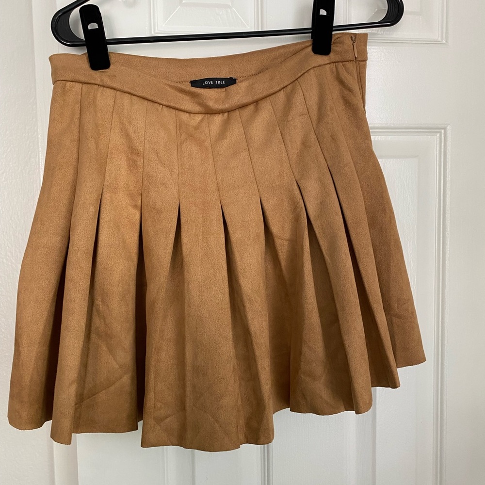 Suede tennis skirt